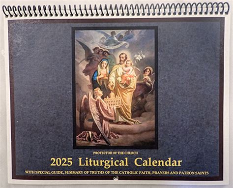 Calendar Of The Catholic Church 2025 - Perl Annmaria