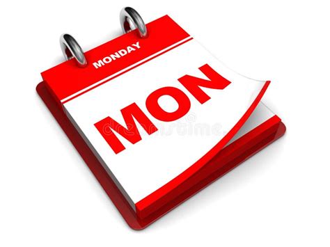 Monday calendar stock illustration. Illustration of copy - 14224102