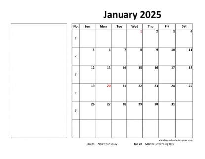 Printable Monthly Calendar 2025 | Free-calendar-template.com