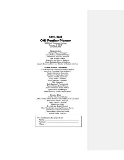 Handbook - Oswego Community Unit School District 308