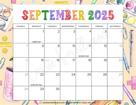 Cute 2025 Free Printable Monthly Calendars - Cassie Smallwood