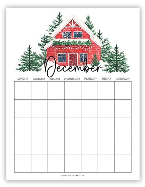 December Planner Printables (Free PDF Downloads) - Simply Love Coloring