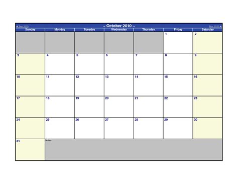 Microsoft Template Calendar - Printable Template Calendar