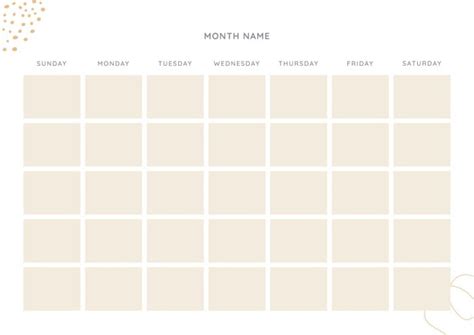 Customize and get this Aesthetic Minimalist Monthly Blank Calendar template