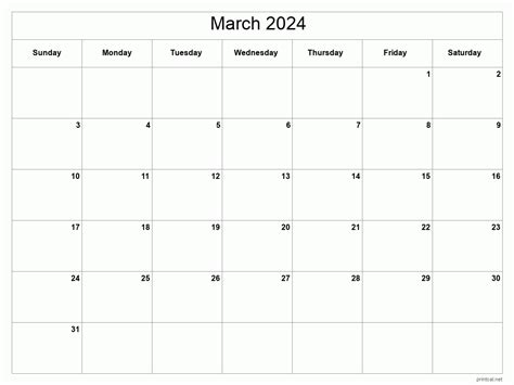 Printable March 2024 Calendar | Free Printable Calendars