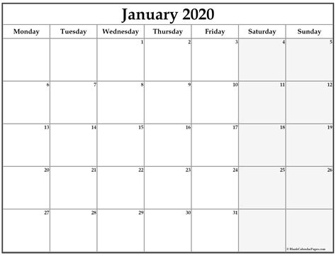 Calendar Print Monday | Best Calendar Example