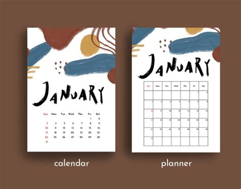 Free 2021 Calendar Templates with Colorful Abstract Designs