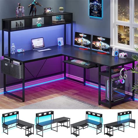 SEDETA L Shaped Gaming Desk, Reversible 94.5” Computer Desk, Gaming ...