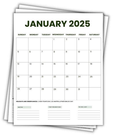 Free Printable Calendar 2025 Portrait Pdf Printable - Jandy Lindsey
