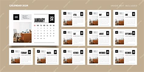 Premium Vector | Simple elegant monthly calendar template