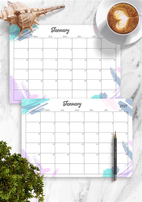 Printable Month Calendar Template