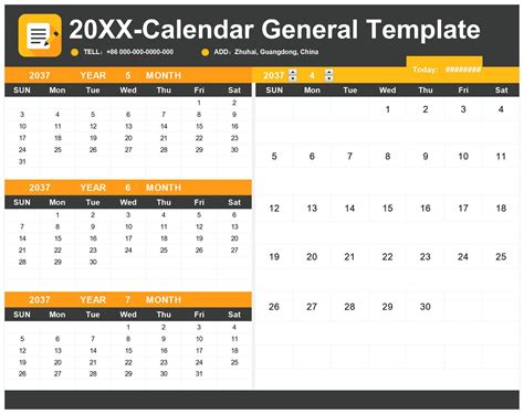 EXCEL of Calendar template4.xlsx | WPS Free Templates