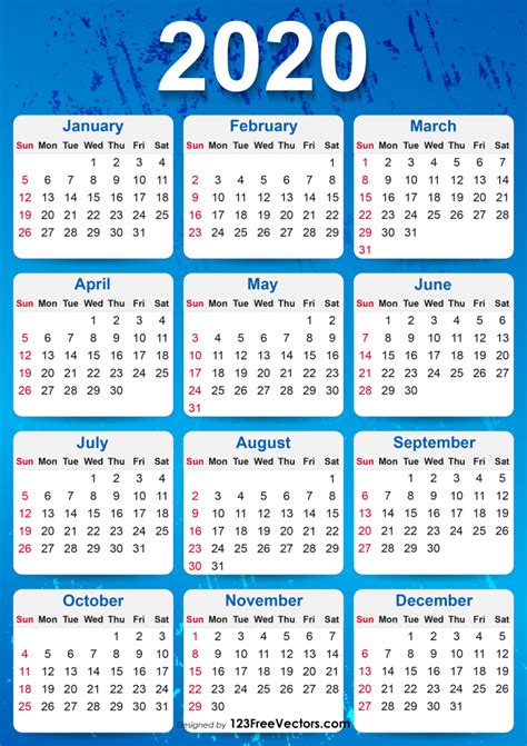 10 Year Calendar From 2020 – Calendar Template 2023