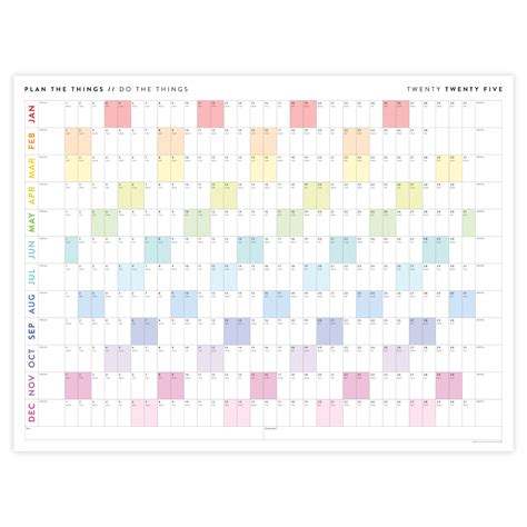Giant 2025 Wall Calendar 2025 Wall Planner Annual Planner - Etsy