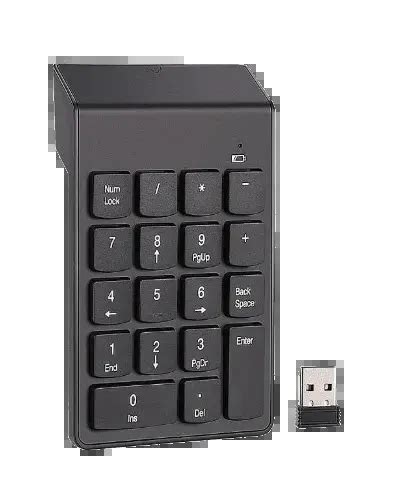 Numeric keypad, wireless, 2.4GHz, black Elghazawy Shop