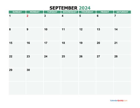 September Printable Calendar 2025 Template Free - Liam Dowd