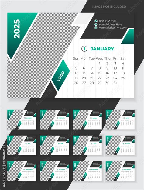 Vector Editable Office Calendar Design Template Office business planner ...