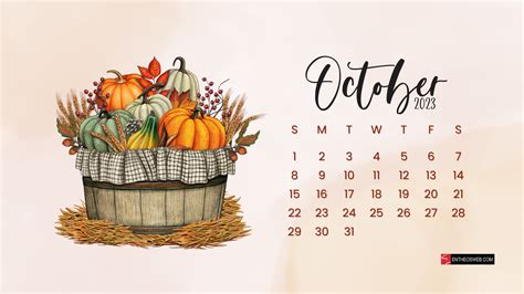 October 2023 Calendar Desktop Wallpaper | EntheosWeb