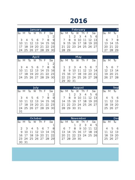 Yearly Calendar in Excel Template2013 (1) - 0 | PDF | Sports | Leisure
