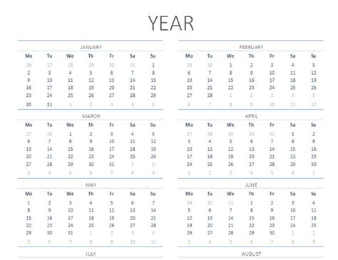 Blank calendar templates | Microsoft Create | Blank calendar template ...