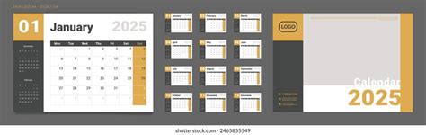 Set 2025 Calendar Planner Template Pages Stock Vector (Royalty Free ...