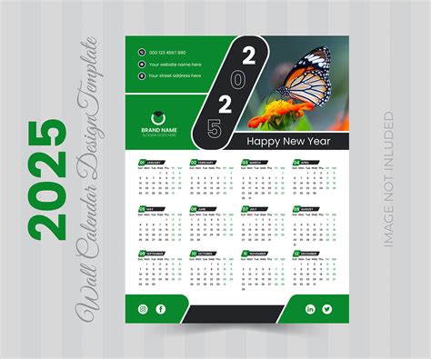 2025 Wall Calendar Design Template :: Behance