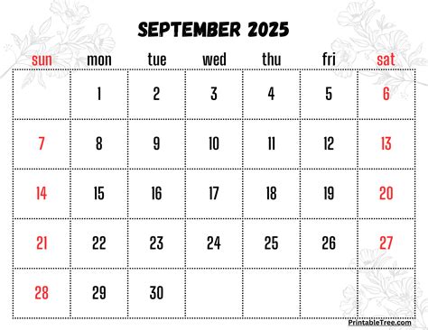 Free Printable September 2025 Calendar Pdf - Micah Aziz