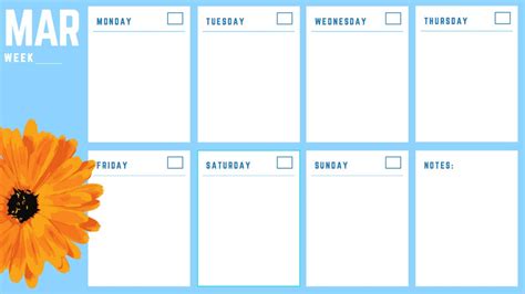 March Calendar Printable PDF Digital Fillable - Etsy