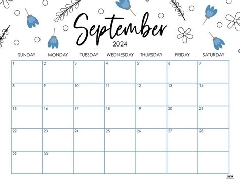 September 2024 Calendars - 50 FREE Printables | Printabulls in 2024 ...