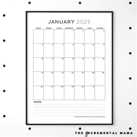 2025 Printable Monthly Calendar | Calendar Gallery