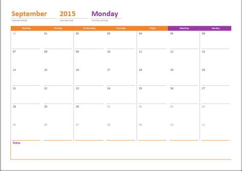 MS Excel Monthly Calendar for Any Year | Everyday Word & Excel ...