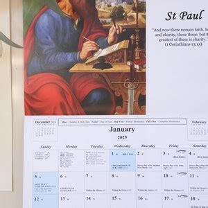 2025 Roman Catholic Calendar - Etsy