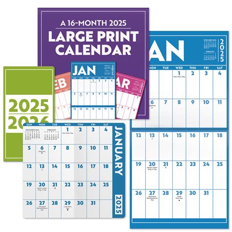 Large Print 2025 Calendar and Pocket Planner - Walmart.com