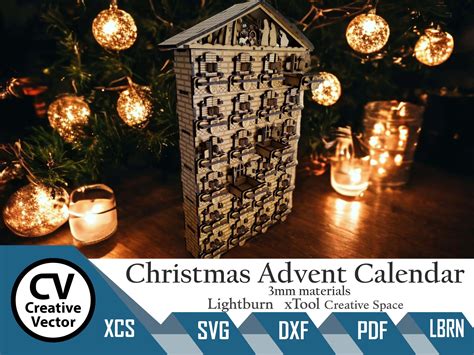 Christmas Advent Calendar with a Nativity Scene – Creative Vector