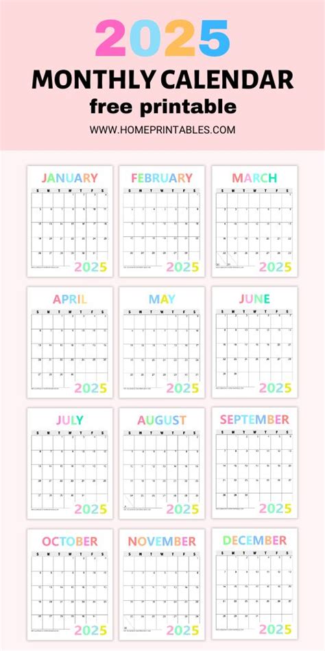 Free 2025 Calendar Printable - Your Best PDF Download!