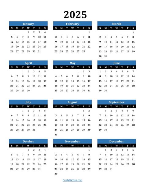 Printable Calendar 2025 One Page with Holidays (Single Page) 2025 ...