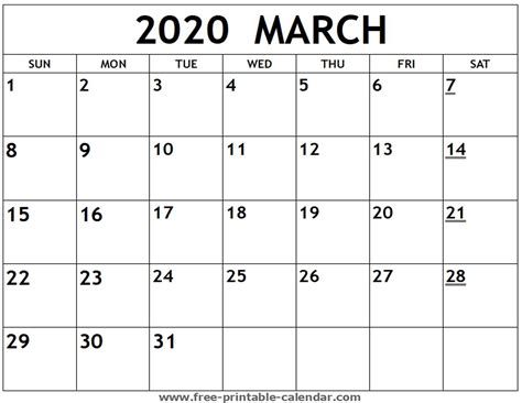 Free Fill In Printable Calendar | Calendar Template Printable