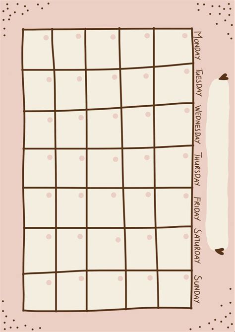 Calendar template – Artofit