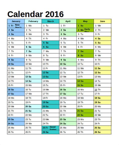 Monthly Calendar Templates | 12+ Free Word, Excel & PDF Formats ...