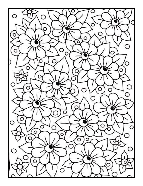 Printable Floral Coloring Pages - Etsy