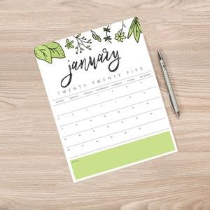 Printable 2025 Calendar - Etsy