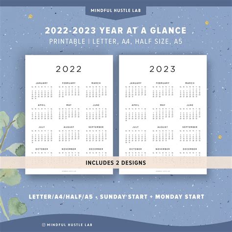 2022 Calendar Printable One Page