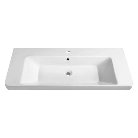 Tvättställ Vionte Vit Blank 105x46 cm | Hill Ceramic®