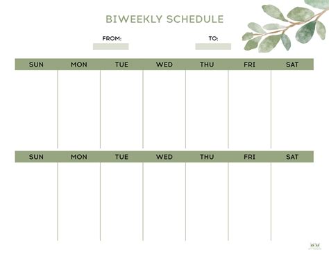 Two Week Planners - Free Printables | Printabulls