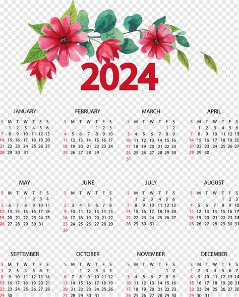 Free 2024 printable calendar one page | PDF Format!