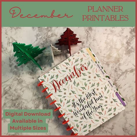 December Planner Printable Festive - Etsy