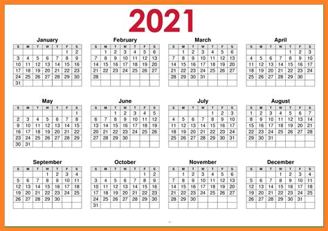 Blank 2021 Calendar Printable | Calendar 2021 | Printable calendar ...