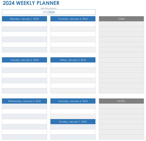 2025 Weekly Calendar Excel Printable Check - King Ske