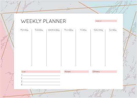Printable Weekly Planner Calendar Template | Weekly calendar printable ...