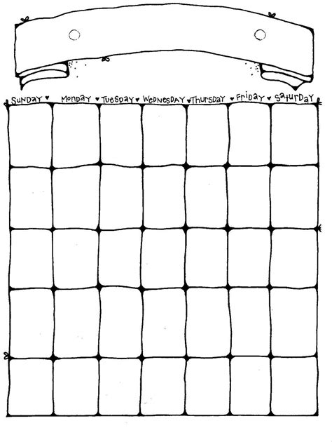 Printable Blank Calendar Pages | Activity Shelter